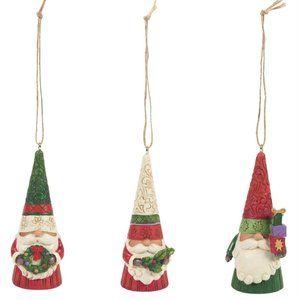 Jim Shore Heartwood Creek  Christmas Gnomes 3 Pc Ornament Set *** NEW ***